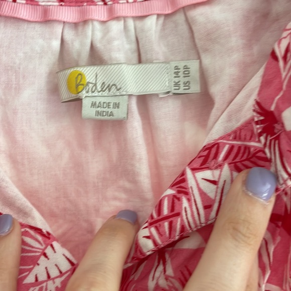 Boden Antonia Cotton Shirt Dress Azalea - Picture 4 of 7